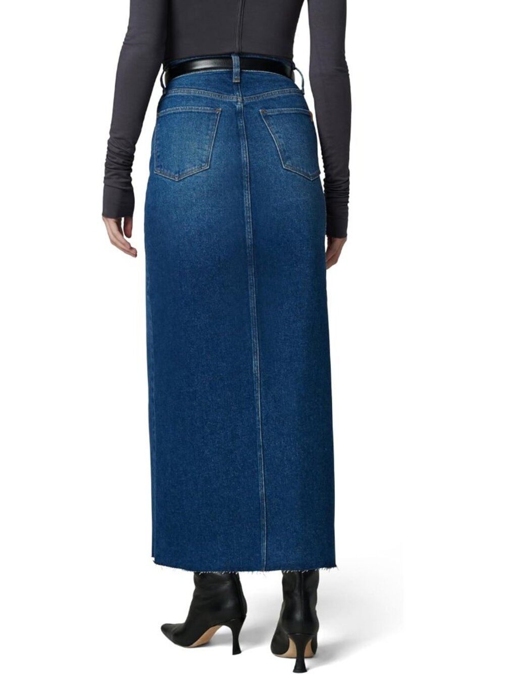 Joe's Women's The Eva High Rise Maxi Denim Skirt with Front Slit - Picture 3 of 8